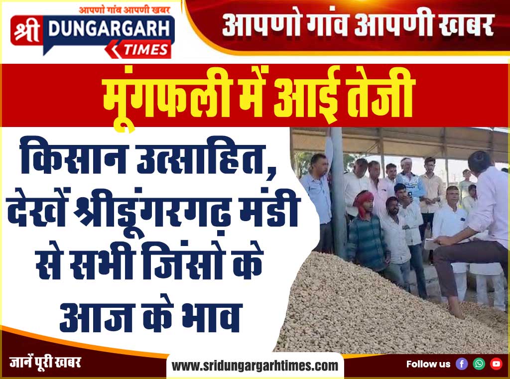 किसान उत्साहित, देखें श्रीडूंगरगढ़ मंडी से सभी जिंसो के आज के भाव